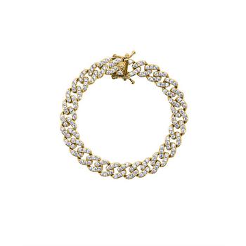 商品OMA THE LABEL | Frosty Link Collection 9mm Bracelet in 18k Gold- Plated Brass, 7",商家Macy's,价格¥966图片