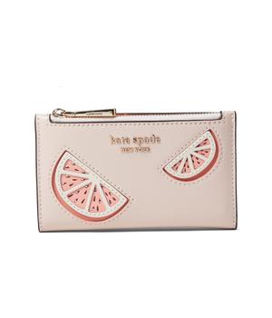 推荐Tini Embellished Saffiano Leather Small Slim Bifold Wallet商品