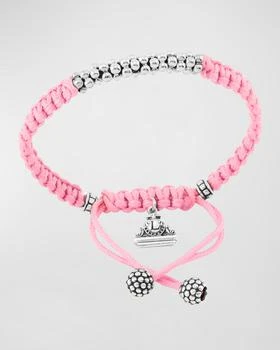 LAGOS | Kinder Sterling-Silver Macrame Bracelet, Pink,商家Neiman Marcus,价格¥1163