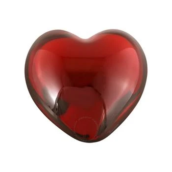 Baccarat | Crystal Red Puffed Heart Paperweight 1761585,商家Jomashop,价格¥2276