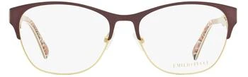推荐Emilio Pucci Women's Oval Eyeglasses EP5029 081 Violet/Gold/Tan 53mm商品