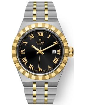 Tudor | Tudor Royal Black Dial Stainless Steel and Yellow Gold Unisex Watch M28303-0003商品图片,9.5折