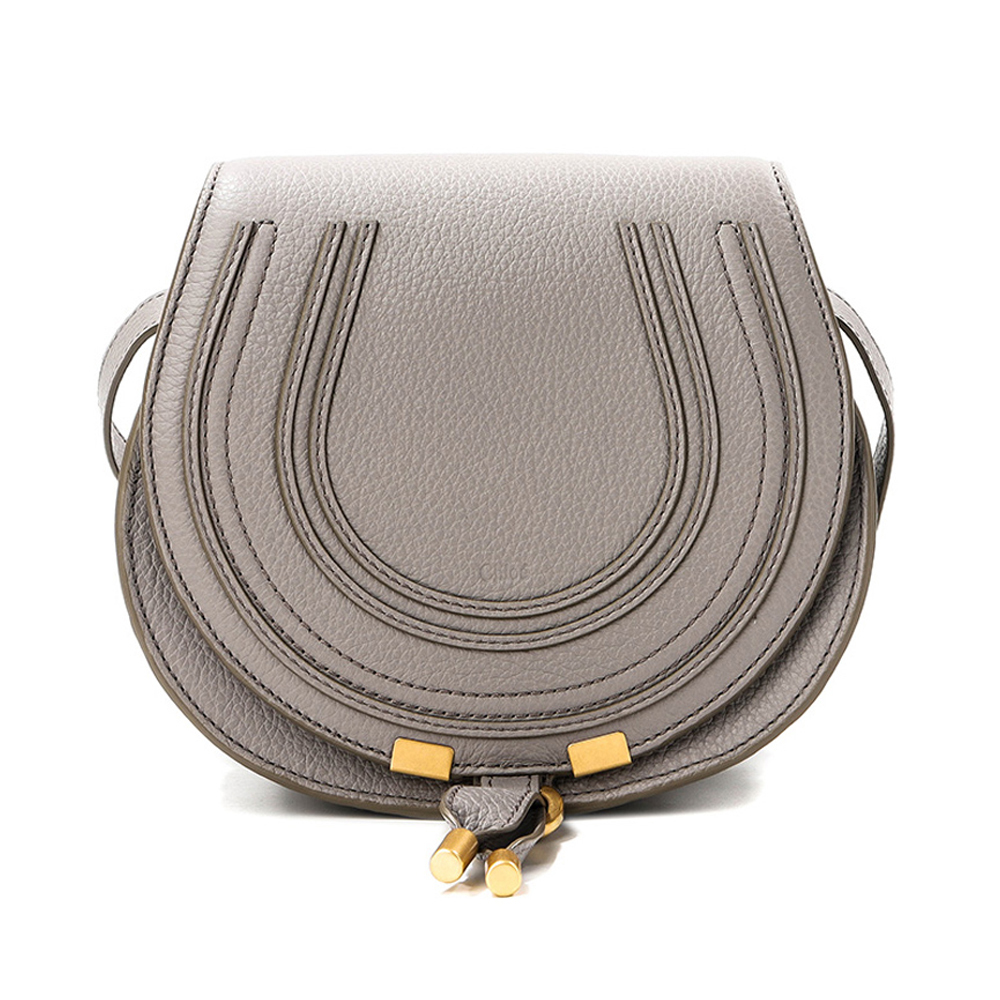 chloe c精选, Chloé | CHLOE' 女士灰色迷你皮革马鞍包 C21AS680-F01-053商品图片 独家减免邮费