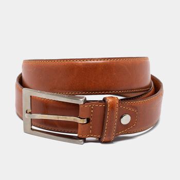 推荐Ermenegildo Zegna Brown Leather Buckle Belt 115 CM商品