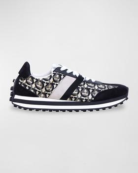 菲拉格慕男鞋板鞋, Salvatore Ferragamo | Unisex Iulio Gancini-Printed Textile Low-Top Sneakers商品图片 