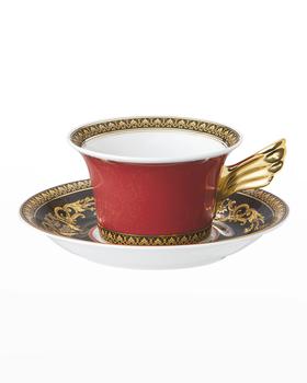 商品Versace | Medusa Red Tea Cup & Saucer,商家Neiman Marcus,价格¥2934图片