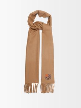 Loewe | Anagram-embroidered cashmere scarf商品图片,