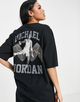 Jordan | Jordan Heritage oversized jumpman logo t-shirt in black商品图片,