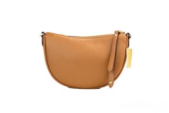 [二手商品] Michael Kors | Michael Kors Dover Small Luggage Pebbled Leather Half Moon Crossbody Bag Women's Purse商品图片,5.6折