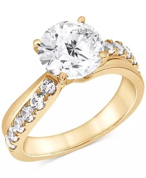 Badgley Mischka | IGI Certified Lab Grown Diamond Engagement Ring (3 ct. t.w.) in 14k Yellow, White or Rose Gold,商家Macy's,价格¥19863