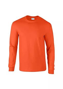 推荐Mens Plain Crew Neck Ultra Cotton Long Sleeve T-Shirt商品