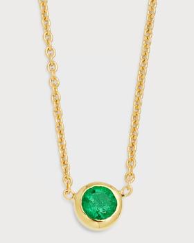 商品Roberto Coin | 18K Yellow Gold Emerald Big Single Station Necklace,商家Neiman Marcus,价格¥19805图片