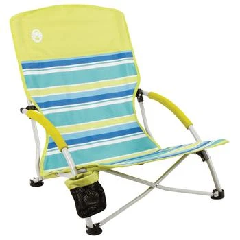 Coleman | Coleman Utopia Breeze Beach Chair, Lightweight & Folding Beach Chair with Cup Holder, Seatback Pocket, & Relaxed Design; 21-inch Seat Supports up to 250lbs,商家Amazon US editor's selection,价格¥291