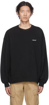 李维斯卫衣, Levi's | 黑色徽标套头衫商品图片 