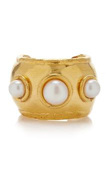 商品Sylvia Toledano - Dune 22K Gold-Plated Pearl Ring - Gold - OS - Moda Operandi - Gifts For Her图片