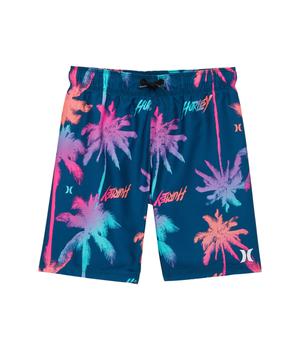 Hurley | Palm Print Pull-On Swim Trunks (Little Kids)商品图片,8.6折