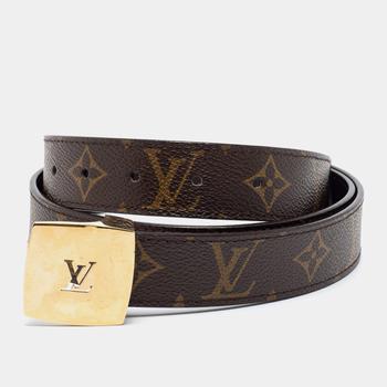 lv女装, [二手商品] Louis Vuitton | Louis Vuitton Monogram Canvas LV Cut Belt 95CM商品图片 