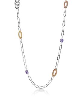 推荐Sterling Silver Long Necklace w/Beads商品