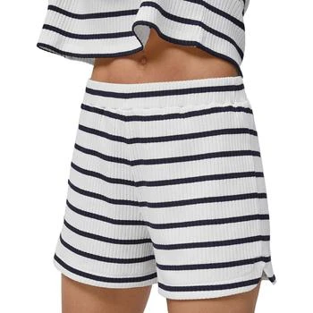 推荐French Connection Womens Ribbed Striped Casual Shorts商品