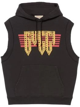 Gucci | GUCCI Logo sleeveless hoodie 6.6折