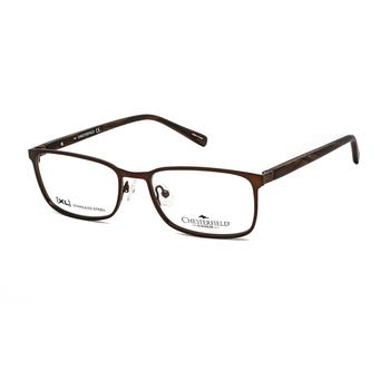 推荐Chesterfield Mens Brown Square Eyeglass Frames CH71XL04IN0056商品