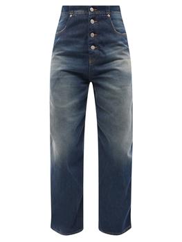 product Panelled high-rise straight-leg jeans image