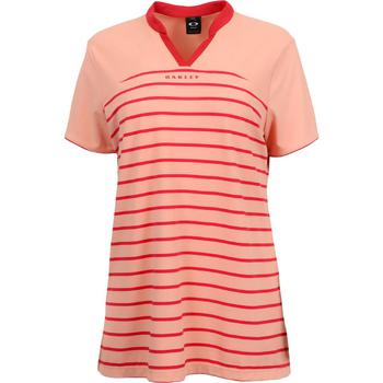 Oakley | Oakley Bella Women's Striped Short Sleeve V-Neck Golf Polo商品图片,2.4折, 独家减免邮费