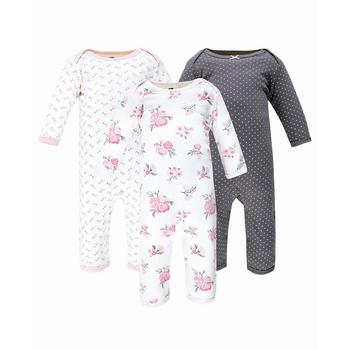 Hudson | Baby Girls Cotton Coveralls, Pack of 3商品图片,