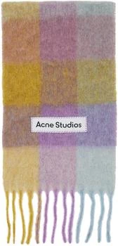 Acne Studios | Purple & Yellow Check Scarf 独家减免邮费