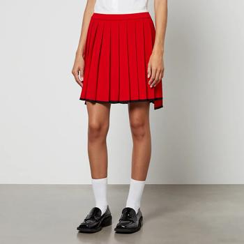 推荐Thom Browne Pleated Wool-Blend Mini Skirt商品