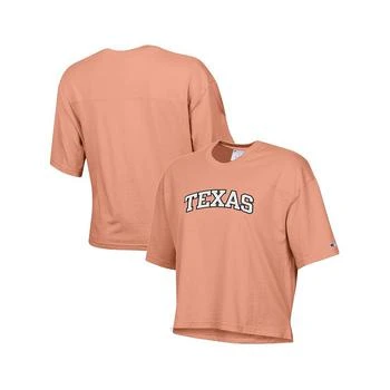 CHAMPION | Women's Orange Texas Longhorns Vintage-Like Wash Boxy Crop T-shirt 