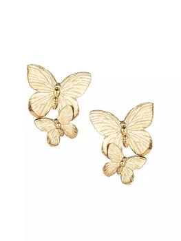 Jennifer Behr | Papillon 18K Gold-Plated Earrings,商家Saks Fifth Avenue,价格¥1688