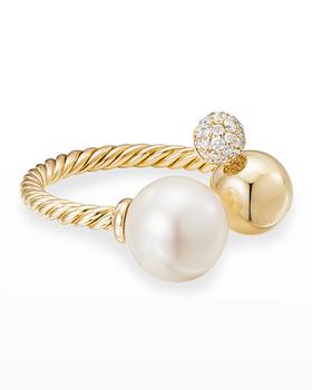 商品Solari 18k Pearl and Diamond Cluster Ring, Size 6,商家Neiman Marcus,价格¥12438图片