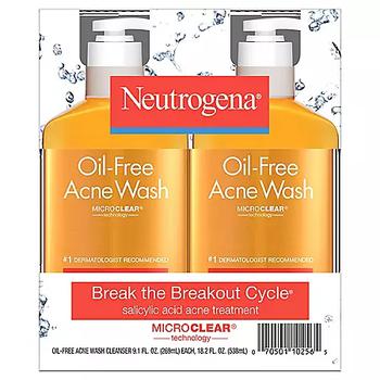 Neutrogena | Neutrogena Oil-Free Acne Face Wash (9.1 fl. oz., 2 pk.)商品图片,