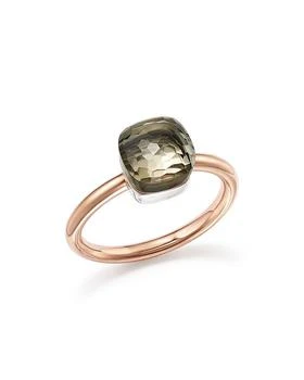 Pomellato | Nudo Mini Ring with Faceted Prasiolite in 18K Rose and White Gold,商家Bloomingdale's,价格¥13272