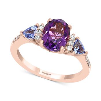 商品Effy | EFFY® Amethyst (1-5/8 ct. t.w.), Tanzanite (3/4 ct. t.w.) & Diamond (1/10 ct. t.w.) Ring in 14k Rose Gold,商家Macy's,价格¥14212图片