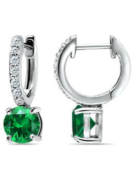 商品Lord & Taylor Jewelry | Cubic Zirconia Huggie Drop Earrings,商家Lord & Taylor,价格¥208图片