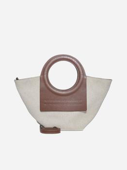 hereu, Hereu | Cala canvas and leather tote mini bag商品图片 