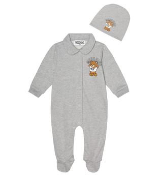 商品Moschino | 婴幼儿 — logo连身衣与帽子套装,商家MyTheresa CN,价格¥803图片