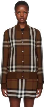 Burberry | Brown Check Bomber Jacket 