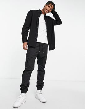 ASOS | ASOS DESIGN 90s oversized oxford shirt in black商品图片,