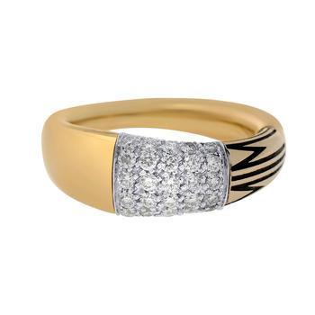 商品Mimi Milano Tam Tam 18K Yellow Gold And 18k White Gold Diamond 0.50ct. Tw. Ring AXM372D8B2图片