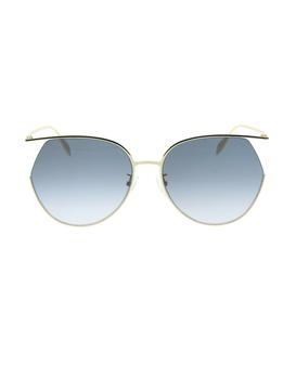 推荐AM0255S Gold Metal Frame Round Women's Sunglasses商品