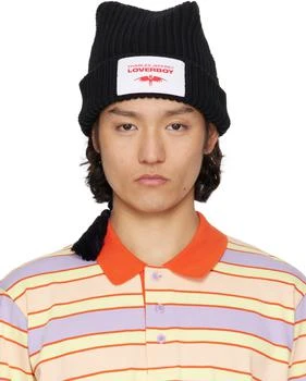 Charles Jeffrey Loverboy | Black Sloppy Giuseppe Beanie,商家SSENSE HK,价格¥409