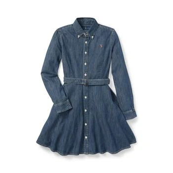 Ralph Lauren | Belted Cotton Denim Shirtdress (Big Kids),商家Zappos,价格¥525