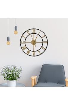 商品WALPLUS | 17 Inch Gold And Black Vintage Roman Wall Clock 43cm,商家Nordstrom Rack,价格¥408图片