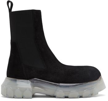 rick owens tractor, Rick Owens | 黑色 Beatle Bozo Tractor 踝靴商品图片 