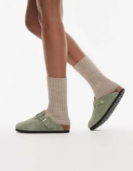 Birkenstock | Birkenstock Narrow Fit Boston clogs in green tea suede,商家ASOS,价格¥1427