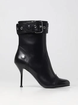 推荐Alexander McQueen leather ankle boots with strap商品