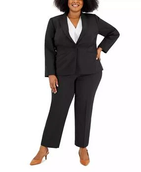Le Suit | Plus Women's Notched-Lapel Blazer Pants Suit Set,商家Macy's,价格¥1244